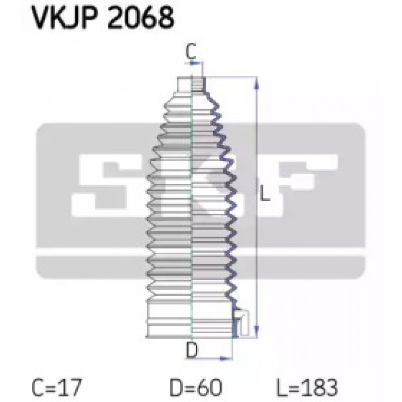 VKJP 2068 SKF - Пильовик привідного валу